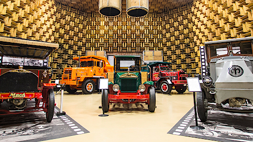 Antique Mack Trucks in Museum