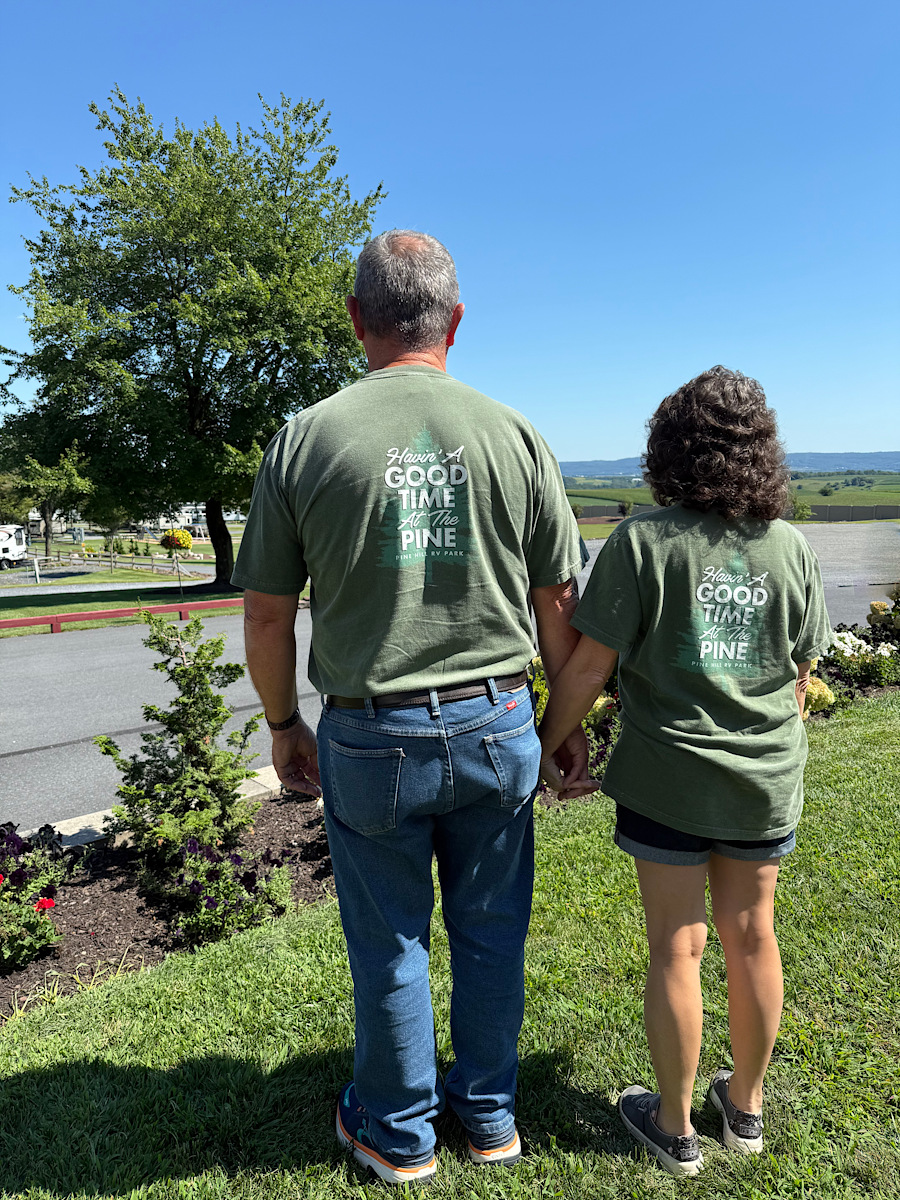 Couple enjoying the view at Pine Hill